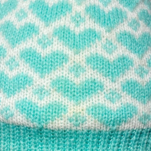 NWOT Spearmint Green Knit Winter Hat - Children's OS Outerwear - Faux Fur Lining - Picture 4 of 4